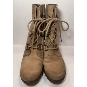 Sorel Joan of Arctic Wedge II Boots Women’s 10 Ash Brown Nubuck Lace Up